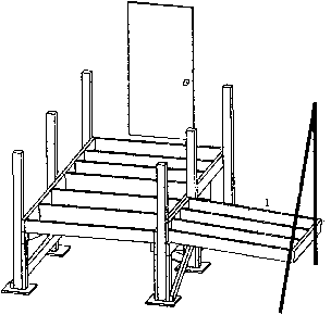 [sketch of supporting first ramp module]