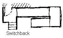 [sketch of switchback ramp layout]