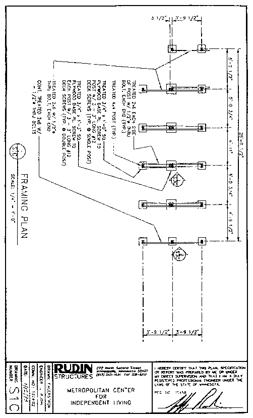 [engineering drawing of  framing plan]
