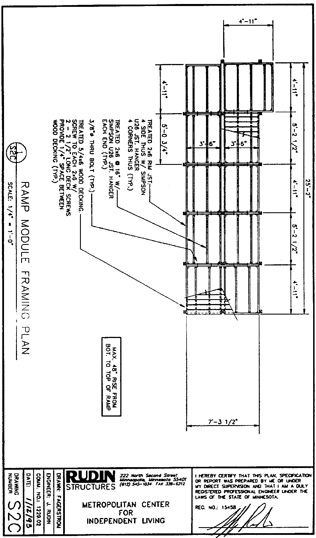 [large engineering drawing of framing plan]