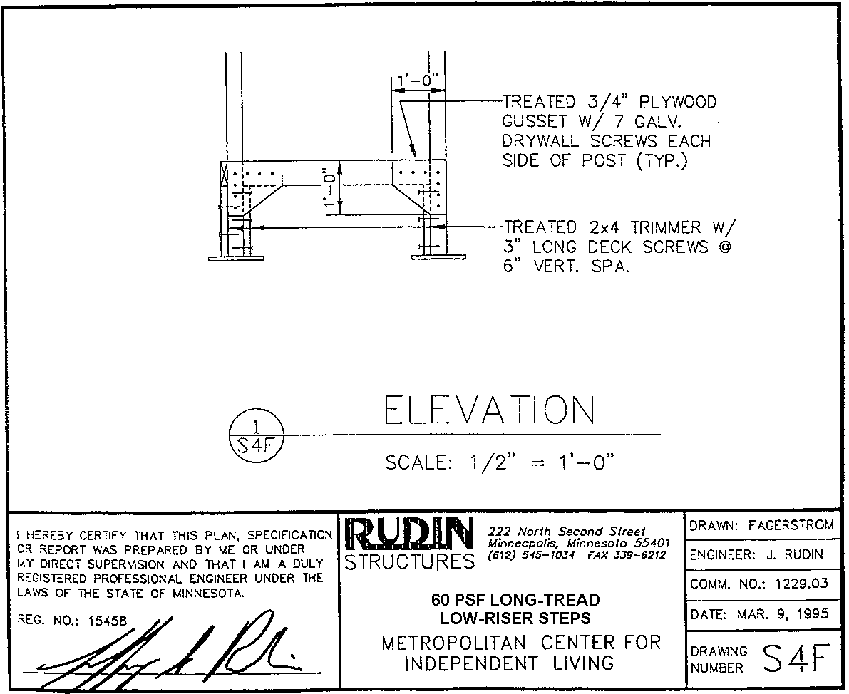 [engineering drawing of Right Angle Turn framing]