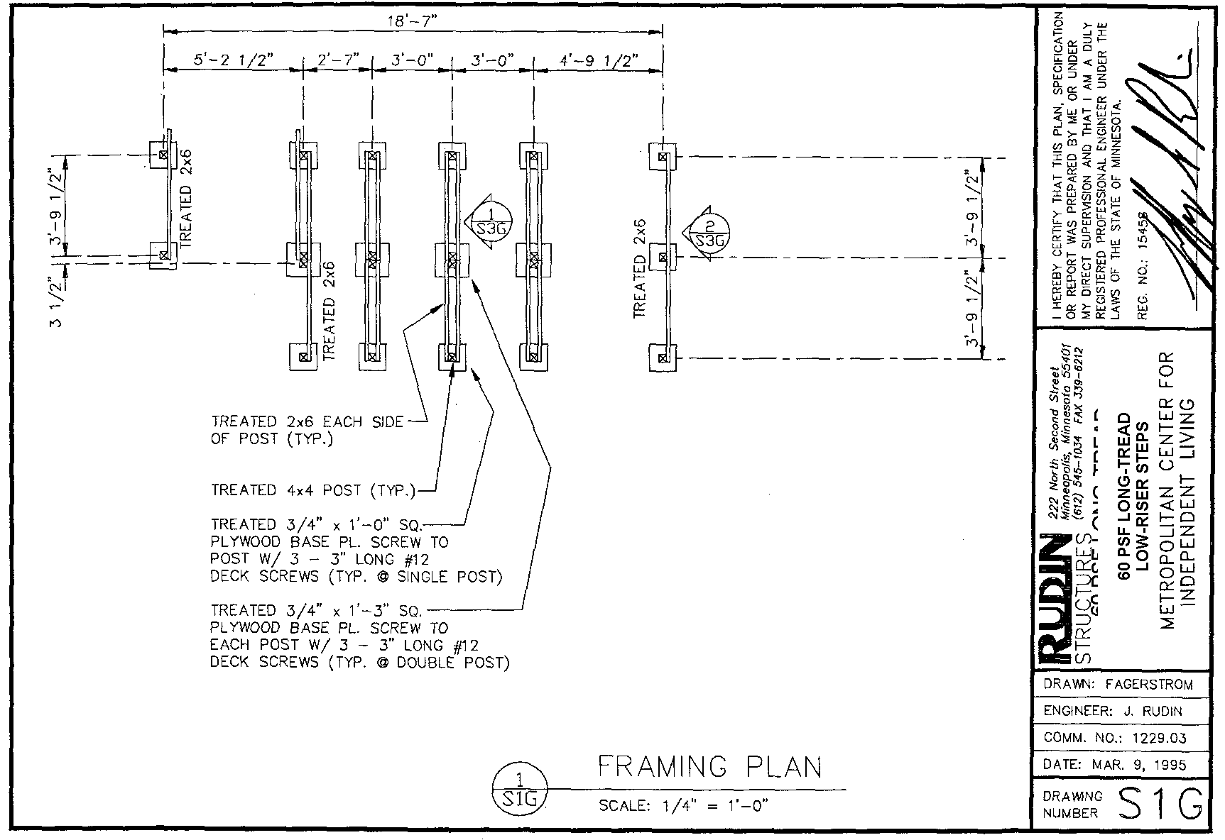 [engineering drawing of 180-degree turn framing]